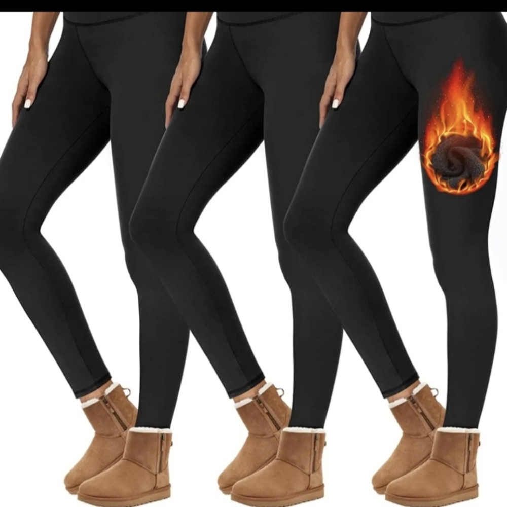 Women's Cozy Black Thermal Leggings